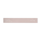 Einfache Monogramm Rose Rosa Rücksendeadresse (Person)