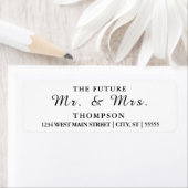 Einfache Monogramm-Rückgabeaufkleber (Insitu)