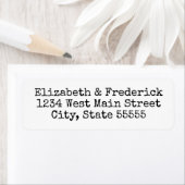 Einfache Monogramm-Rückgabeaufkleber (Insitu)