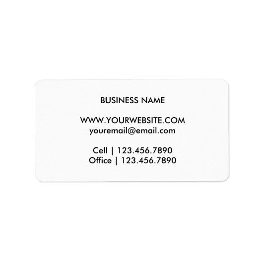 Einfache Monogramm-Rückgabeaufkleber Adressaufkleber (Vorne)