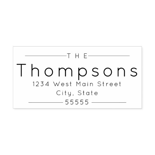 Einfache Monogramm-Rückgabeaufkleber Permastempel (Design)