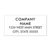 Einfache Monogramm-Rückgabeaufkleber Permastempel (Design)