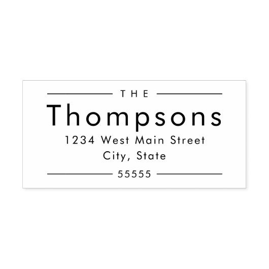 Einfache Monogramm-Rückgabeaufkleber Permastempel (Design)