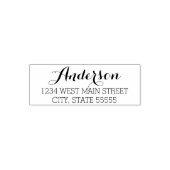 Einfache Monogramm-Rückgabeaufkleber Permastempel (Design)