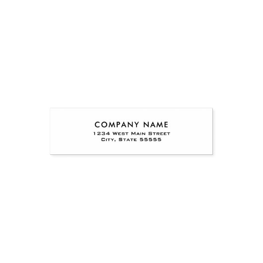 Einfache Monogramm-Rückgabeaufkleber Permastempel (Design)