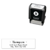 Einfache Monogramm-Rückgabeaufkleber Permastempel (Beispiel)