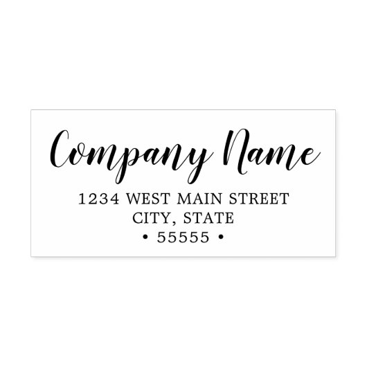 Einfache Monogramm-Rückgabeaufkleber Permastempel (Design)