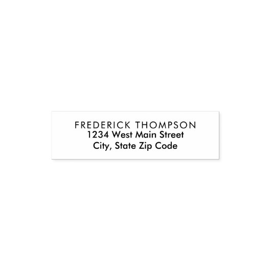 Einfache Monogramm-Rückgabeaufkleber Permastempel (Design)