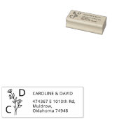 Einfache Monogramm-Rücksendeadresse Gummistempel (Stempel)