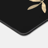 Einfache Monogramm Schwarz Schreibtischunterlage (Ecke)