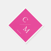 Einfache Monogramm-Serviette Serviette (Ecke)