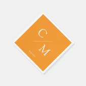 Einfache Monogramm-Serviette Serviette (Ecke)
