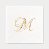 Einfache Monogramm Servietten Mit Folie (Vorderseite)