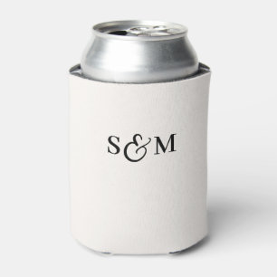Einfache Monogramm-Skript-Ampersand-Hochzeit Dosenkühler