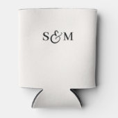 Einfache Monogramm-Skript-Ampersand-Hochzeit Dosenkühler (Vorderseite)