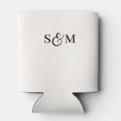 Einfache Monogramm-Skript-Ampersand-Hochzeit Dosenkühler (Rückseite)