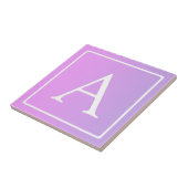 Einfache Monogramm | Subtile Rosa/Lila Ombre Fliese (Seite)