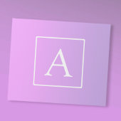 Einfache Monogramm | Subtile Rosa/Lila Ombre Geschenkpapier