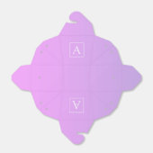 Einfache Monogramm | Subtile Rosa/Lila Ombre Geschenkschachtel (Ungefaltet)