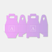 Einfache Monogramm | Subtile Rosa/Lila Ombre Geschenkschachtel (Ungefaltet)