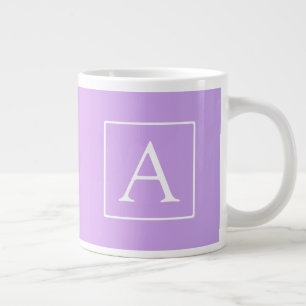Einfache Monogramm Subtile Rosa/Lila Ombre Jumbo-Tasse