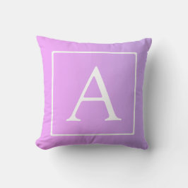 Einfache Monogramm | Subtile Rosa/Lila Ombre Kissen