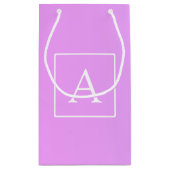 Einfache Monogramm | Subtile Rosa/Lila Ombre Kleine Geschenktüte (Rückseite)