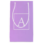 Einfache Monogramm | Subtile Rosa/Lila Ombre Kleine Geschenktüte (Vorderseite)