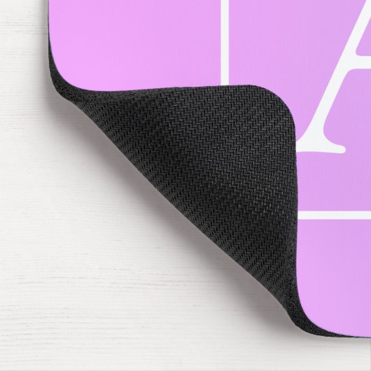 Einfache Monogramm | Subtile Rosa/Lila Ombre Mousepad (Ecke)
