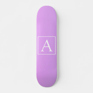 Einfache Monogramm   Subtile Rosa/Lila Ombre Skateboard