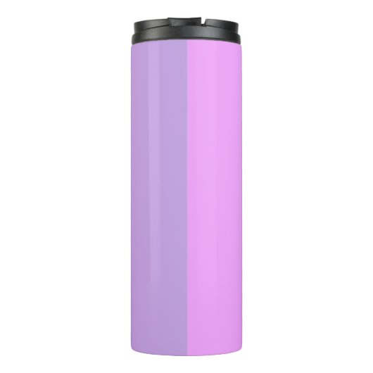 Einfache Monogramm | Subtile Rosa/Lila Ombre Thermosbecher (Rückseite)