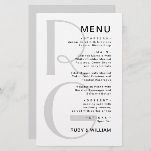 Einfache Monogramm Typografie minimalistisches Hoc (Vorne/Hinten)