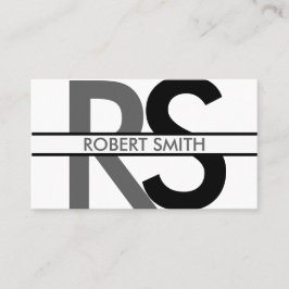 Einfache Monogramm und Namensplatte Visitenkarte