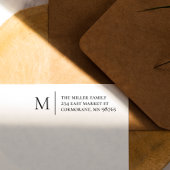 Einfache Monogramm und Rücksendeadresse Gummistempel