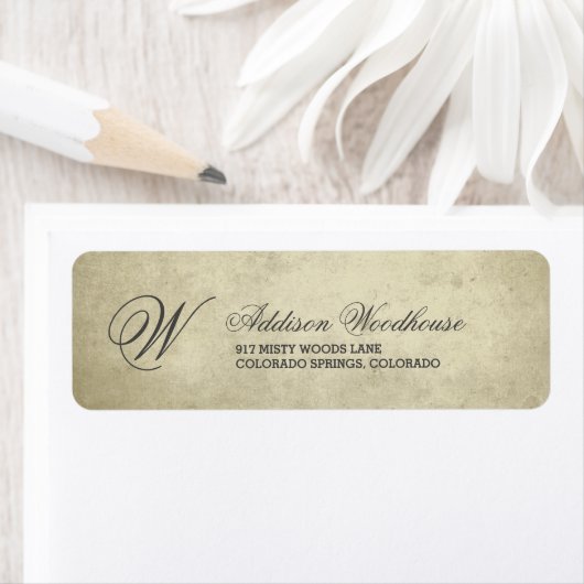 Einfache Monogramm | Vintages Papier (Insitu)