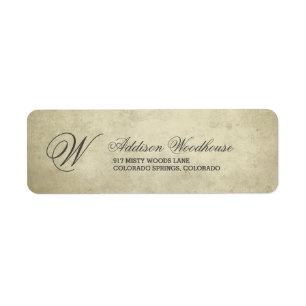 Einfache Monogramm   Vintages Papier