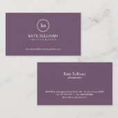 einfache Monogramm-Visitenkarte Visitenkarte (Vorne/Hinten)