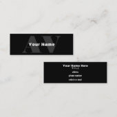 Einfache Monogramm-Visitenkarten Mini Visitenkarte (Vorne/Hinten)