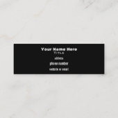 Einfache Monogramm-Visitenkarten Mini Visitenkarte (Rückseite)