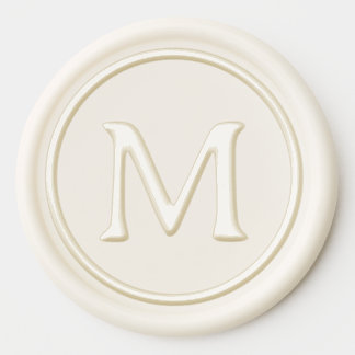 Einfache Monogramm Wachssiegel Selbstklebend