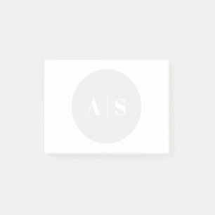 Einfache monogramm-Wasserzeichen Post-it Klebezettel