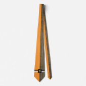Einfache Monogramme mit zwei Tonen Orange und Sepi Krawatte (Vorderseite)