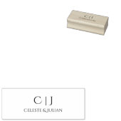 Einfache monogrammierte Hochzeit Gummistempel (Stempel)
