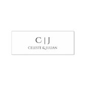 Einfache monogrammierte Hochzeit Gummistempel (Prägung)