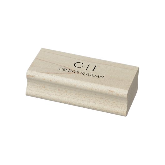 Einfache monogrammierte Hochzeit Gummistempel (Stempel)