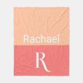 Einfache Monogrammnamentypografie Fleecedecke (Vorderseite)