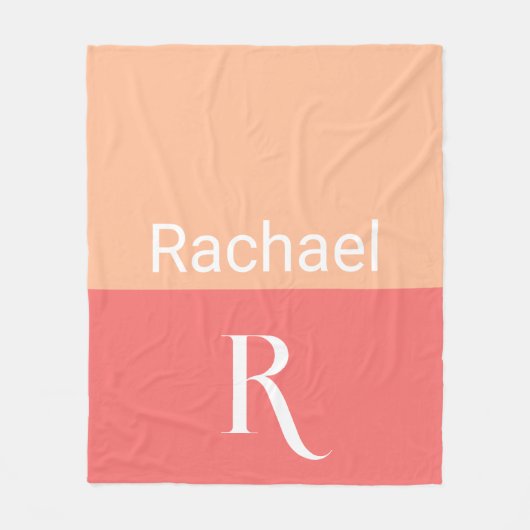 Einfache Monogrammnamentypografie Fleecedecke (Vorderseite)