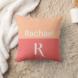 Einfache Monogrammnamentypografie Kissen