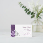 Einfache Monotone-Blume Persönlich Visitenkarte (Stehend Vorderseite)
