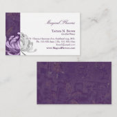 Einfache Monotone-Blume Persönlich Visitenkarte (Vorne/Hinten)